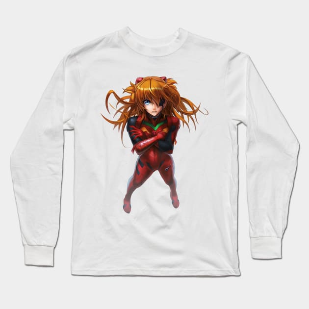 Asuka Langley Long Sleeve T-Shirt by hybridmink